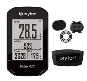 ブライトン Rider 420T GPSサイクルコンピュータ 2.3インチ液晶 ルートナビ ANT+ Bluetooth ケイデンス 心拍センサー付属