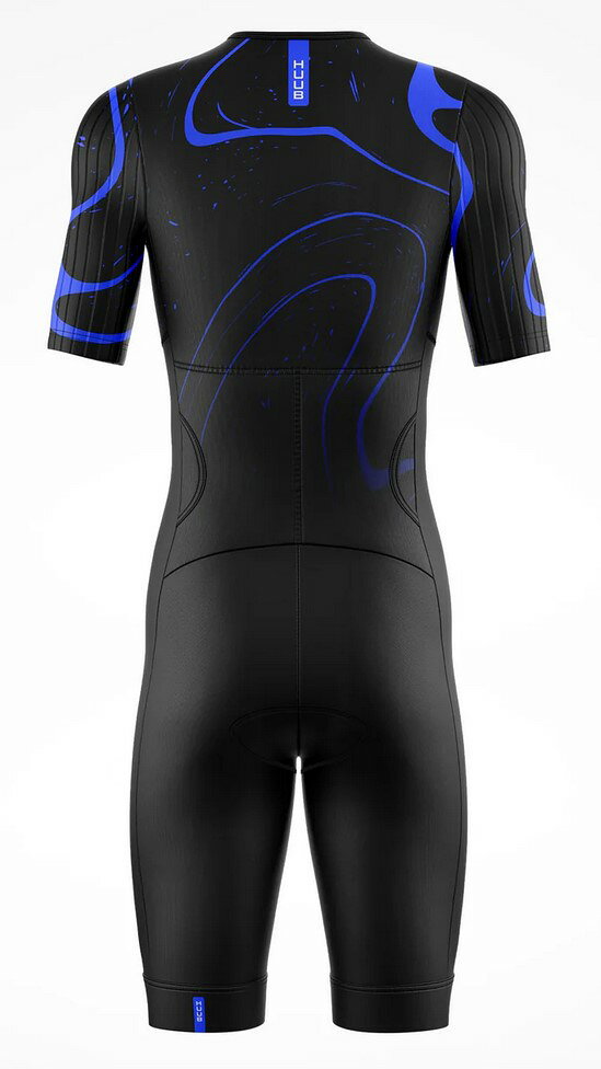 フリート・バイク&トライアスロンのHUUB CORE Quarterly トライアスロンスーツ Black/Blue メンズ or ウイメンズ｜アングル3