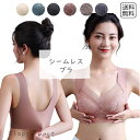 予約 レディースインナー シームレスブラ ノンワイヤー ブラジャー 下着 肌に優しい 美胸 谷間メイク レース付き 薄手 通気性 快適 デイリーブラ 女性用ブラ...