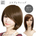 コスプレウィッグ ブラウンボブショート 茶髪高品質 耐熱ファイバー 自然な質感 ふんわり ショートボブ スタイリング自由 ハロウィン 仮装 イベント アニメ キ...