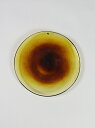 【fresco|フレスコ】kasumi plate M yellow 001 カスミプレート イエロー 食器 お皿 おしゃれ 霞 ハンドメイド 天然素材 ガラス...