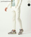 【junhashimoto|ジュンハシモト】GROSSRICH SKINNY JERSEY PANTS　グロスリッチスキニージャージーパンツ　メンズ　クリーム　ブラック　黒　白　S　M　L　XL　橋本淳　イタリア　春秋冬 セットアップ【1072320006】