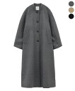 【CLANE｜クラネ】NO COLLAR FLARE COAT ノーカラーコート レディース ブラック グレー ベージュ ロングコート アウター 春秋冬 松本恵奈 普段着 オケージョン ビジネスカジュアル オフィス【15101-0032】