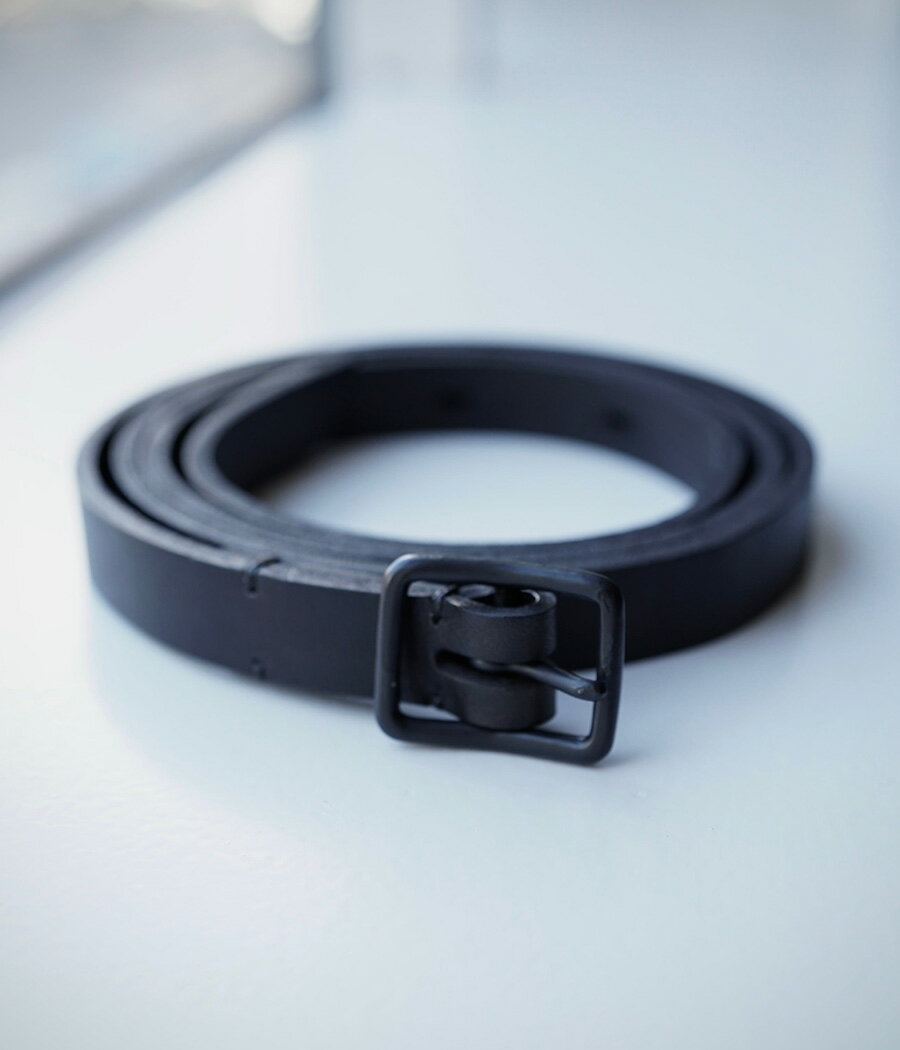 【取り寄せ商品】【COLINA｜コリーナ】Brutus Hand Made Leather / 13hole long Belt : 18m/m ベルト ブラック 黒 カジュアル ユニセックス FREE フリーサイズ 本革 レザー 牛革 日本製【COLINA24SS001】