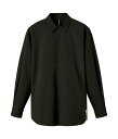 デサント アウトドア トップス メンズ 【DESCENTE｜デサント】 SOLOTEX(R) L/S REGULAR COLLAR SHIRT　ロングスリーブシャツ　メンズ　ブラック　黒　S　M　L　春　夏　秋　テックウェア　アウトドア　トップス　長袖　ストレッチ　伸縮　雨を弾く　撥水性能【DLMXGB50】