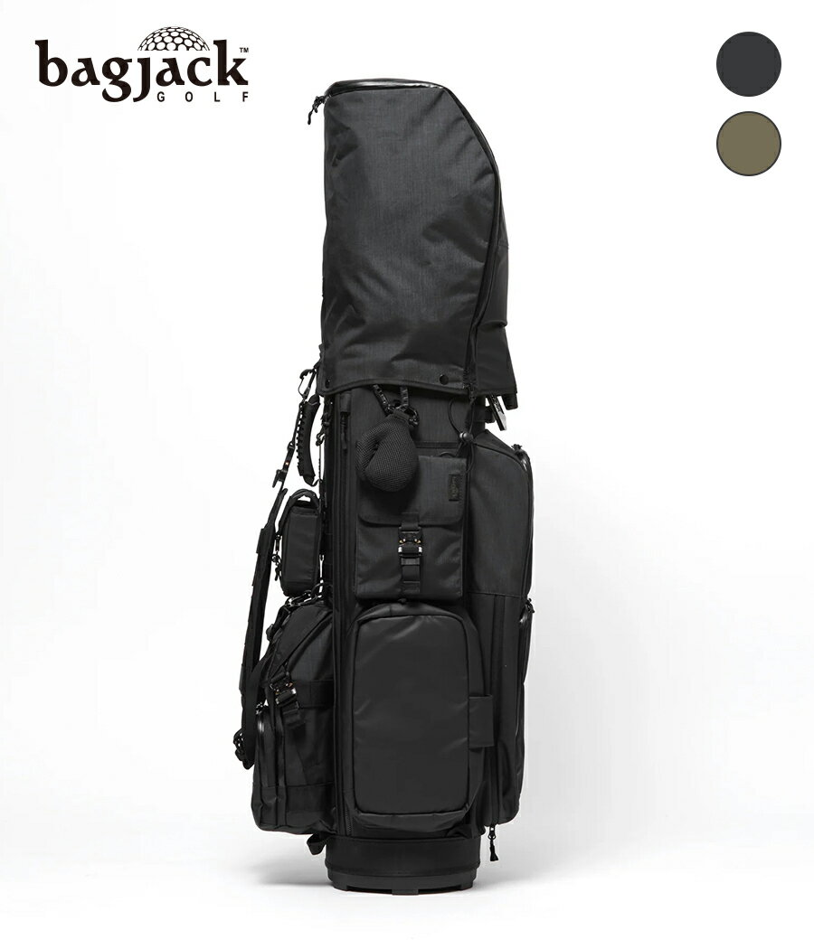 【取り寄せ商品】【bagjack GOLF | バッグジャックゴルフ】Cart Bag　カートバッグ　ブラック　オリーブ　黒　緑【BJGM23AX010】