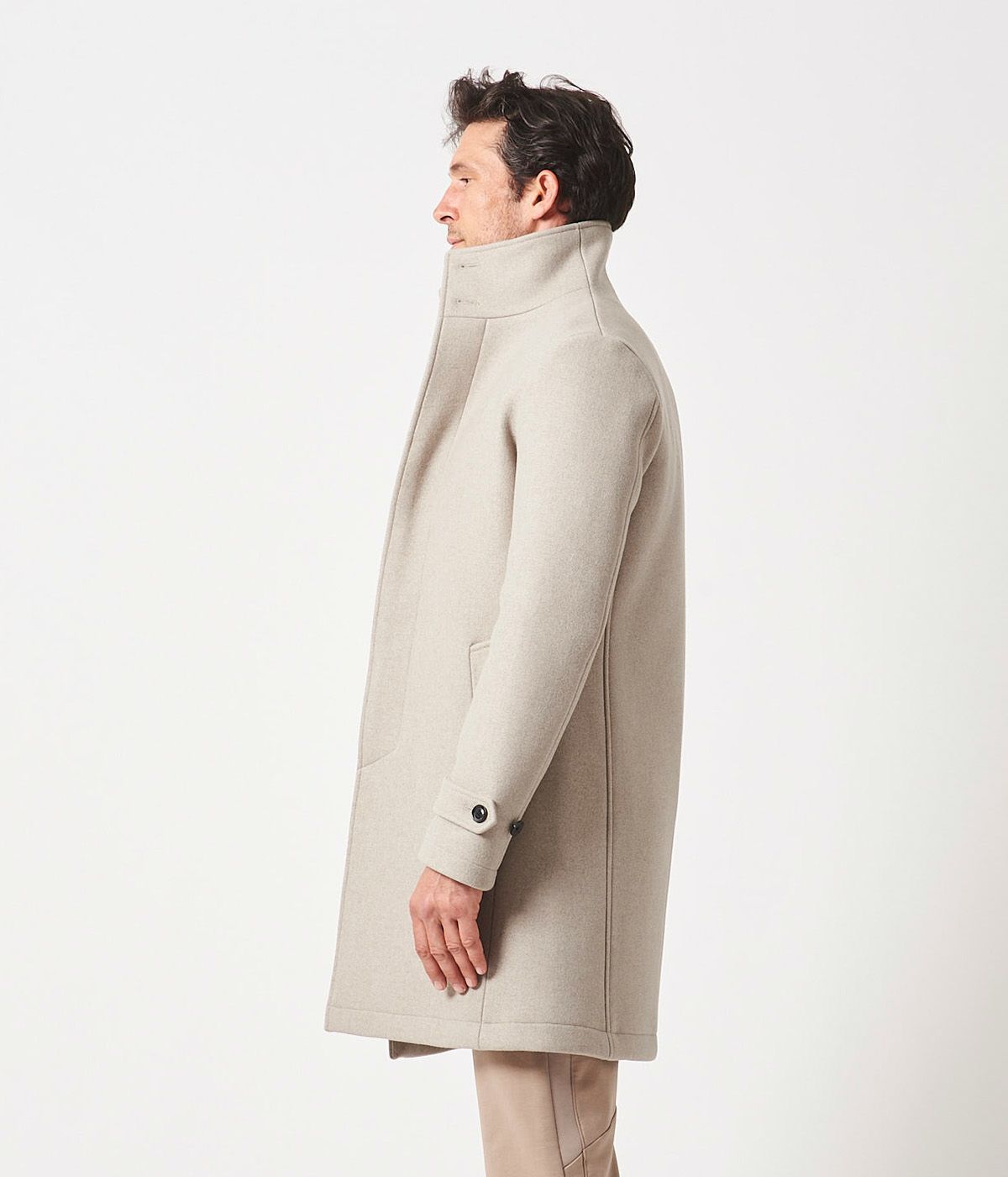 【50%OFF｜期間限定セール】【junhashimoto｜ジュンハシモト】STAND COLLAR COAT　スタンドカラーコート　アウター　ブラック　ヘザーベージュ　メンズ　橋本淳　春　秋　冬　S　M　L　XL　カシミヤ【1012420006】 auc-focus-10010241 FOCUS サンプル画像2