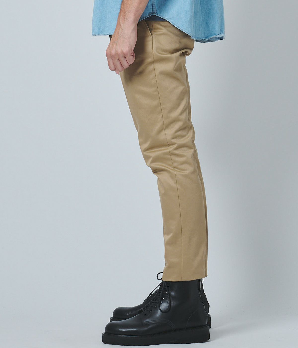 【junhashimoto｜ジュンハシモト】MONST CHINO　伸縮　ストレッチ　軽量　カジュアル　チノパンツ　ベージュ　ブラック　S　M　L【1072510002】