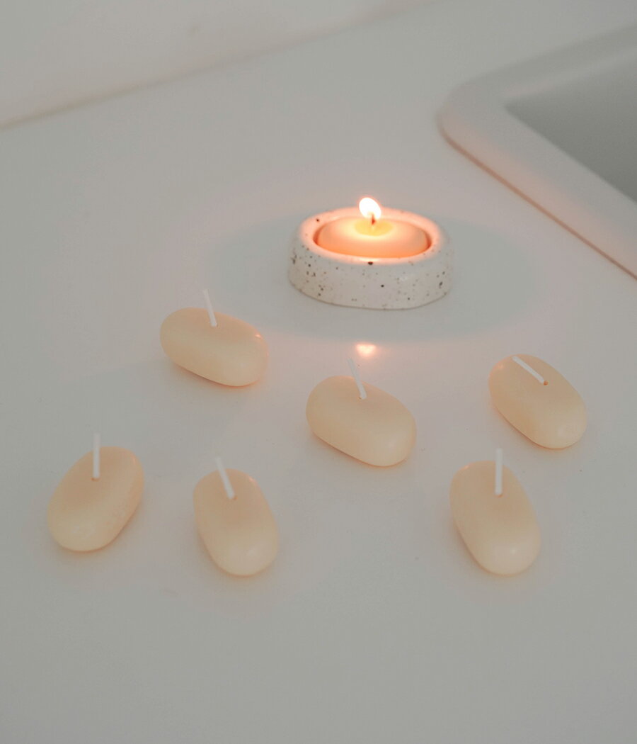 【30%OFFセール】【honey flamingo｜ハニーフラミンゴ】5735 Candle & Holder Gift Set Oatmeal stone version　ギフトセット　プレゼント　贈り物　キャンドル　生活雑貨　ホーム雑貨　インテリア雑貨　引越し祝い　結婚祝い　新居祝い【5735CHGSOSVER】 2