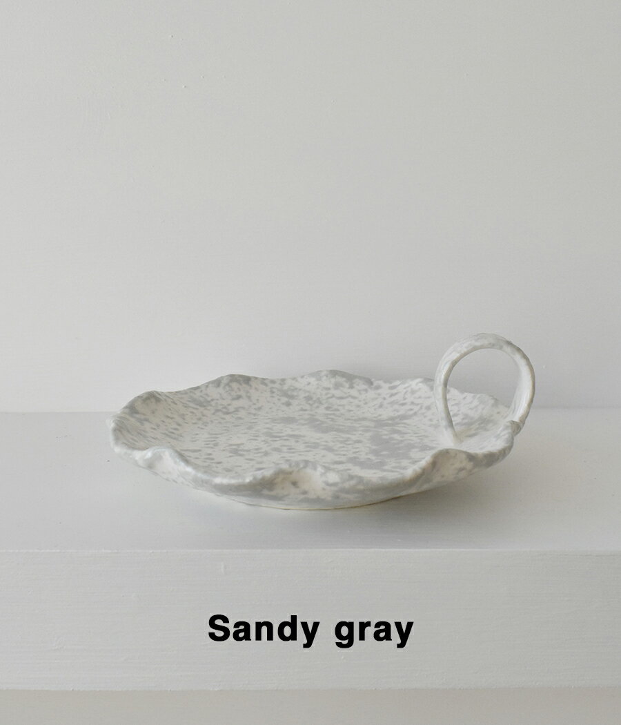 【30%OFFセール】【honey flamingo｜ハニーフラミンゴ】Spongeware handle plate スポンジウェアハンドルプレート　キャンドル置き台　お皿　食器　アクセサリー置き　インテリア雑貨　生活雑貨　ホーム雑貨　ギフト　プレゼント　贈り物　韓国【SPHDPL】 2