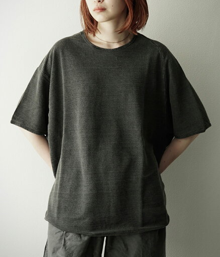 【取り寄せ】【COLINA|コリーナ】Natural Dyed Linen Heavy Jersey / Asymmetry Tee 墨染 グレー 半袖Tシャツ ユニセックス 春 夏 秋【100449466】 【取り寄せ】【COLINA|コリーナ】Natural Dyed Linen Heavy Jersey / Asymmetry Tee 墨染 グレー 半袖Tシャツ ユニセックス 春 夏 秋【100449466】