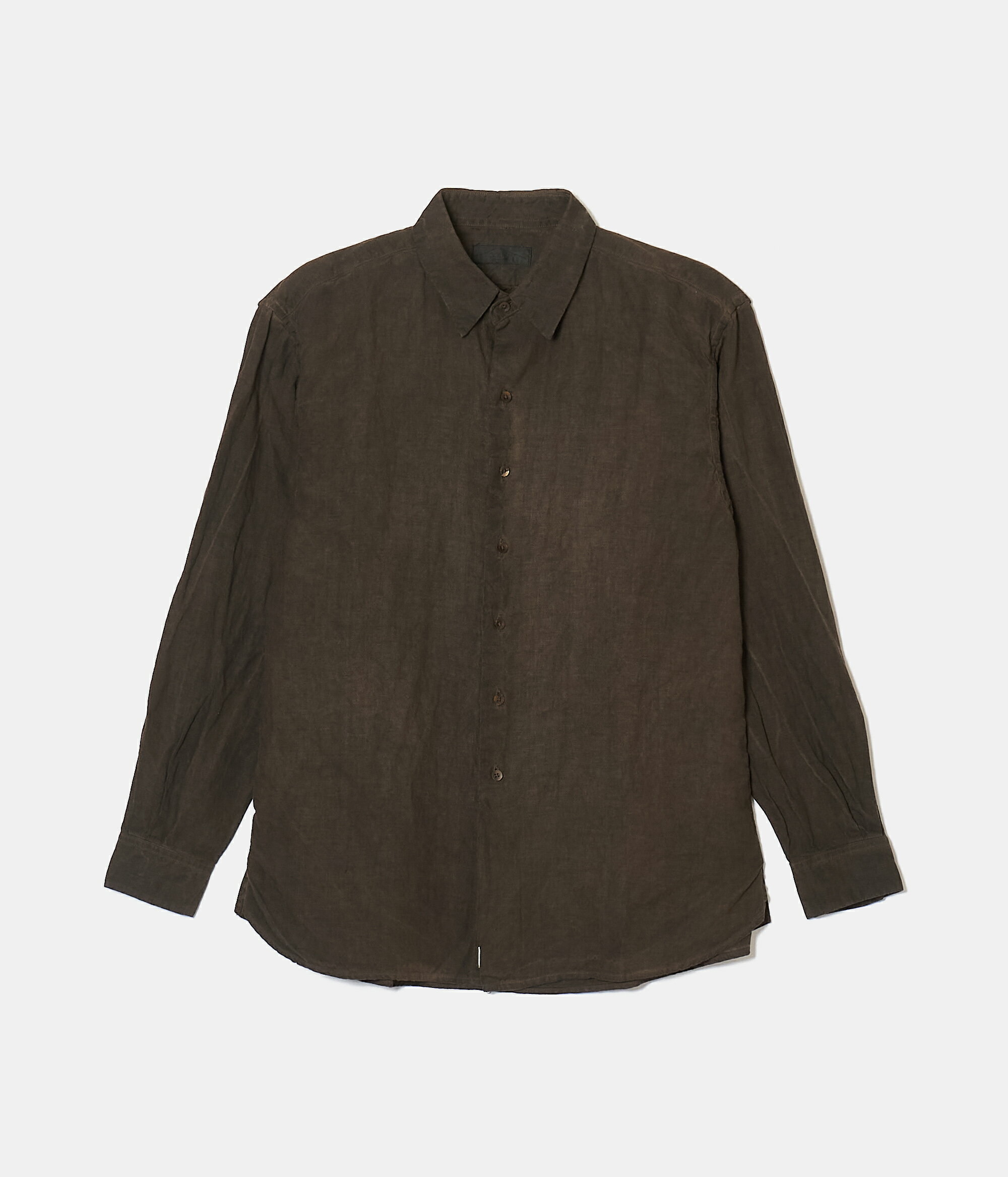 【COLINA｜コリーナ】Natural Dyed Linen / The Shirts　シャツ　柿渋染　ブラウン　メンズ　S　M　春..