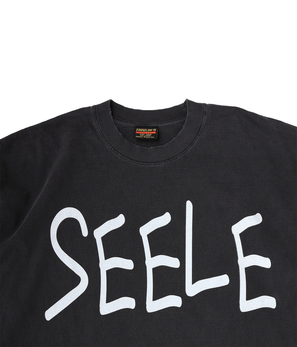 【EVANGELION:95｜エヴァンゲリオンキュウジュウゴ】0042 T-Shirt　半袖グラフィックTシャツ　ブラック　黒　新世紀エヴァンゲリオン　アニメ　M L XL【EVA0042A】