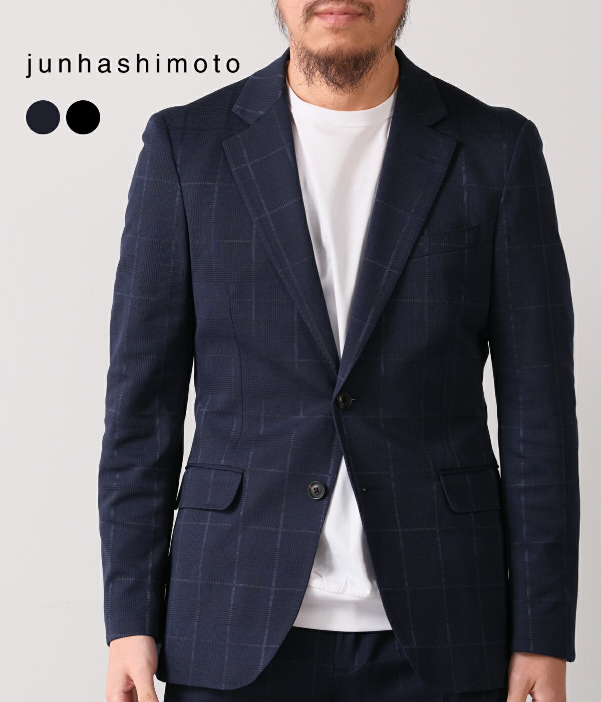 乐天商城 - 【20%OFF｜期間限定セール】【junhashimoto｜ジュンハシモト】アンコンストラクティットジャケット UNCONSTRUCTED JACKET ブラック ネイビー ポリエステル 上品 ストレッチ性 メンズ セットアップ ビジネスカジュアル フォーマル【1032610005】