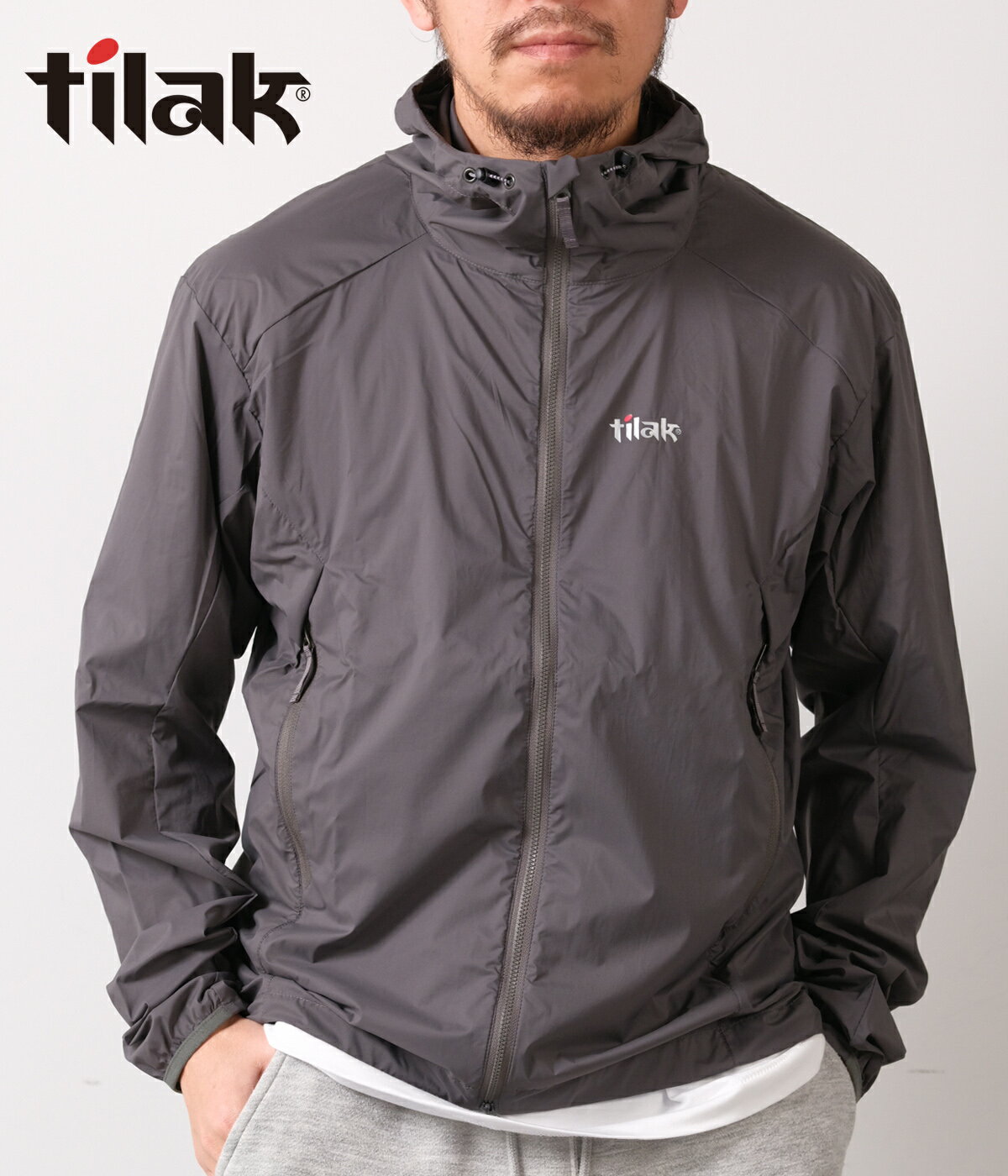 乐天商城 - 【tilak｜ティラック】ティンドジャケット Tind Jacket マグネット ブラック Craft Evo 超軽量 撥水 高機能 イージーケア 防水 快適 防風 30代 40代 メンズ アウトドア チェコ製 パッカブル仕様 高ストレッチ性【26ss-10182】