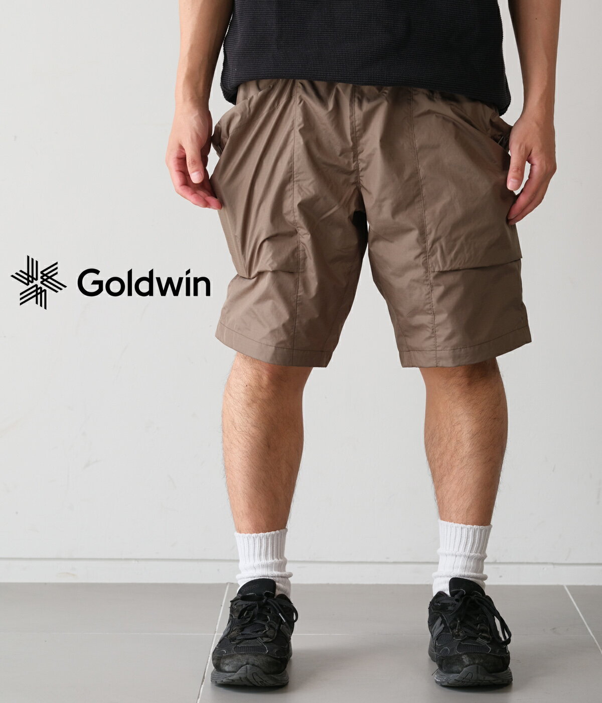 乐天商城 - 【Goldwin｜ゴールドウィン】リップストップショーツ Rip-stop Shorts サンドランド ポリエステル 軽量 撥水 メンズ 30代 40代 ショートパンツ 短パン アウトドア【GL75172】