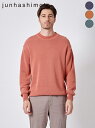 楽天FOCUS【70％OFF｜期間限定セール】junhashimoto|ジュンハシモト】7GG BATH DYED CREW NECK KNIT　クルーネックニット　ネイビーブラック　グリーンブラック　オレンジイエロー　イタリアファッション　大人【1092310002】