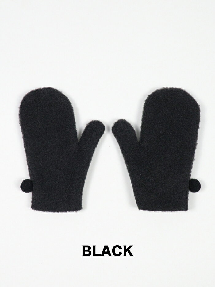 【chocolatesoup | チョコレートスープ】FLEECE POMPOM MITTEN　手袋　キッズウェ...