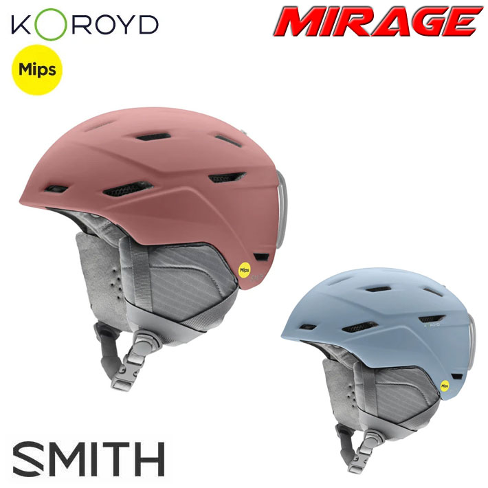 [予約受付中] 23-24 SMITH ヘルメット スミス ミラージュ Mirage [MIPS US FIT] ミップス レディース HELMET スノーボード 日本正規品