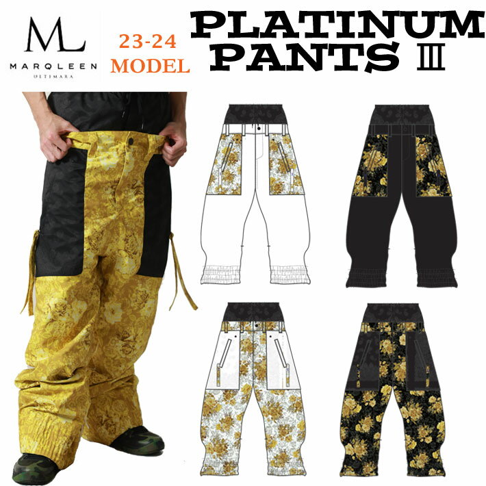  23-24 MARQLEEN PLATINUM PANTS III MQ04503 マークリーン スノーボードウェア プラチナム パンツ スリー ユニセックス 