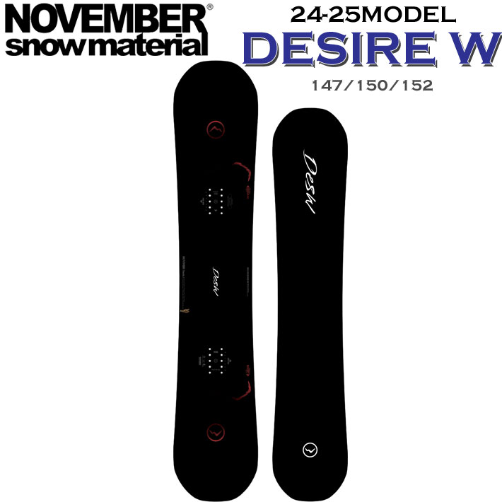 [予約受付中] 24-25 NOVEMBER DESIRE W ノベンバー デザイア ダブル 147cm 150cm 152cm ノーベンバー グラトリ パーク メンズ スノーボード 板 2024 2025 日本正規品