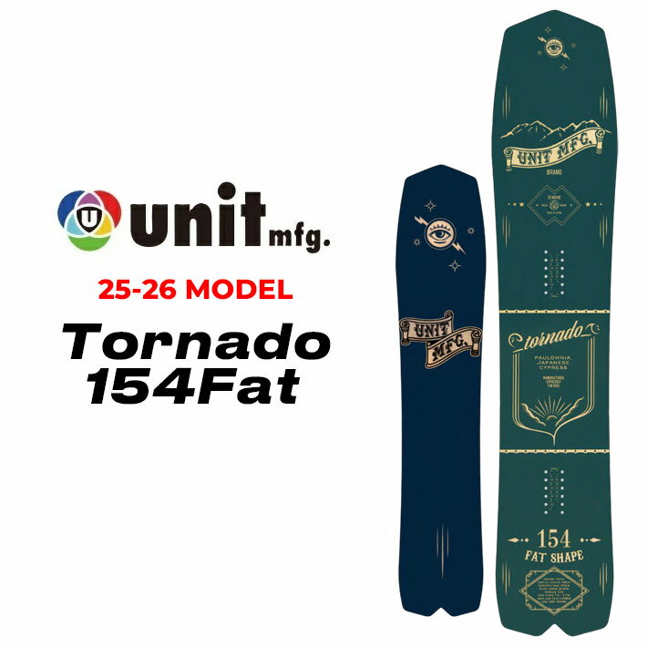 [\񏤕i] 25-26 Unit Xm[{[h jbg TORNADO 154 Fat gl[h 154cm pE_[ Xm{  2025 2026 {Ki