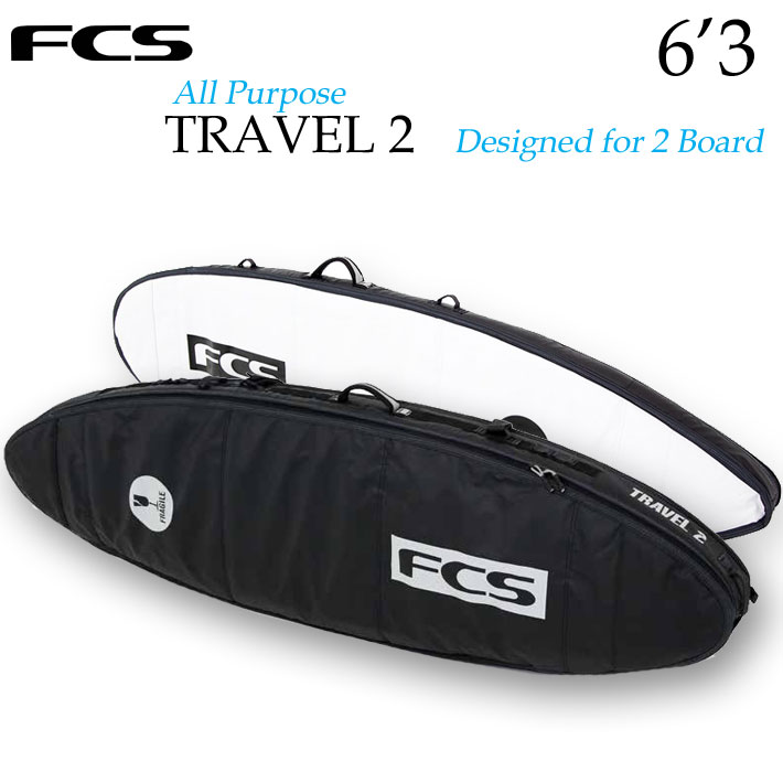 FCS エフシーエス サーフボードケース TRAVEL2 6 039 3 ALL PURPOSE オールパーパス ショートボード用 ハードケース 2本用 トラベル サーフトリップ サーフィン サーフトリップ特集