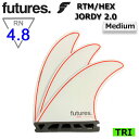 送料無料 10％ ショートボード用フィン FUTURES FIN フューチャーフィン RTM HEX JORDY Medium Mサイズ ジョディ スミス ショートボード フィン トライフィン 3枚セット【あす楽対応】