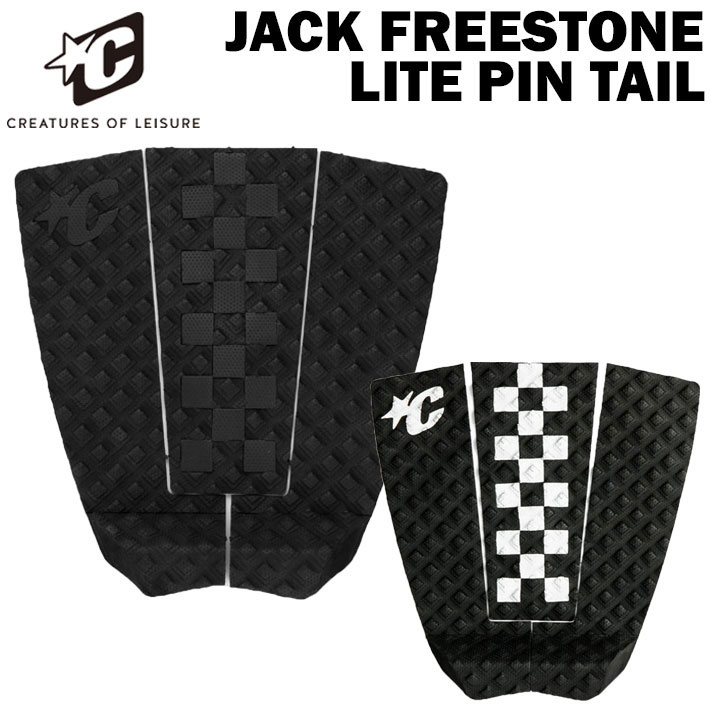 2026 크리에이쳐 데크 패드 CREATURES JACK FREESTONE LITE PIN TAIL 잭 프리스톤 3 피스 서핑 데크 패치 트랙션[즉]