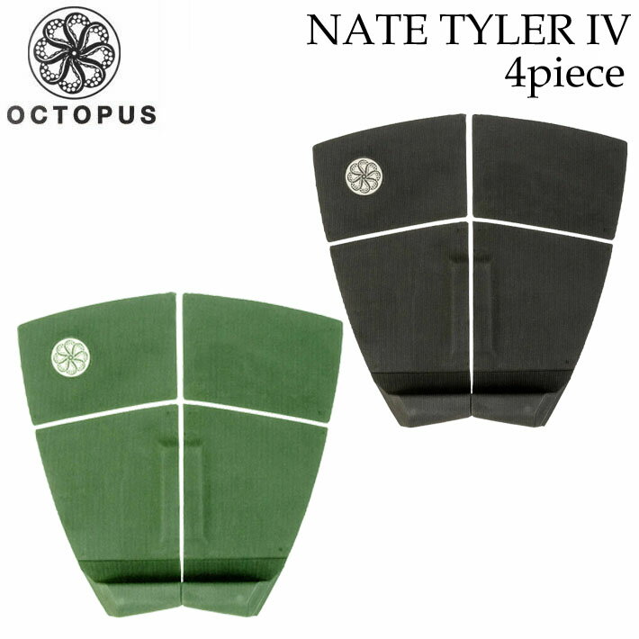 楽天follows【6月4日～ 3個購入でP10倍】[BLACK 6月末入荷予定] オクトパス デッキパッド OCTOPUS Nate Tyler ネイト タイラー4 ショートボード用 4ピース デッキパッチ デッキパット サーフボード サーフィン