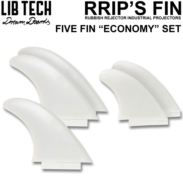 LIB TECH リブテック フィン RRIP'S FIN リップスフィン FIVE FIN ECONOMY SET ファイブフィン エコノミーセット TRI-QUAD FIN トライクアッドフィン 5フィン サーフボード サーフィン【あす楽対応】