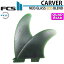 [店内ポイント20倍中!!] FCS2 FIN エフシーエス2 フィン CARVER ECO NEO GLASS EcoBlend [Sage] QUAD REAR カーバー ネオグラス クワッドリア 2FIN サイドフィン ショートボード用 [日本正規品]【あす楽対応】