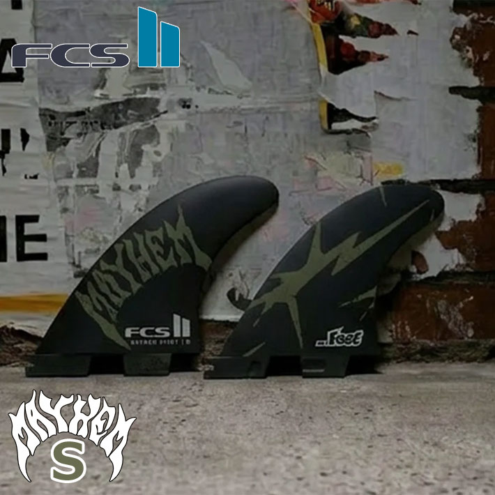 FCS2 FIN MAYHEM メイヘム Performance Core carbon Pivot Tri Fin [MOSS] マットバイオロス パフォーマンスコアカーボン スラスターフィン Matt Biolos' MB Sサイズ LOST 3フィン 【即】