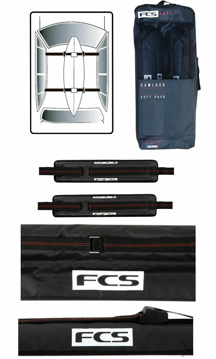 FCS サーフボードキャリア SINGLE SOFT RACKS with CAMLOCK シングルソフトラックウィズカムロック サーフボードキャリア 自動車用ラック【即】 2