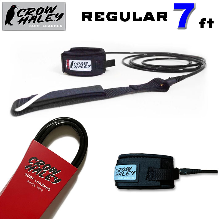 リーシュコード CROW HALEY クロウ ハーレー サーフィン Surf Leash 7ft REGULAR レギュラー ファンボ..