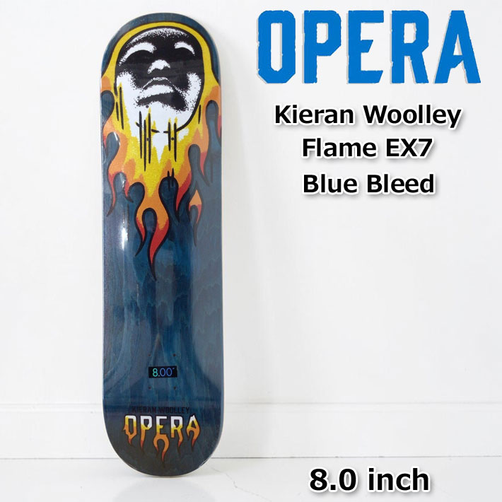 メーカー希望小売価格はメーカーカタログに基づいて掲載していますOPERA オペラ スケートボード 正規販売店 SIDEWALK DISTRIBUTIONが展開する個性派デッキブランドOPERA SKATEBOARDS。 OPERA SKATEは、スケボーをただのスポーツではなく、「ストリートの芸術」として楽しむためのブランドです。 伝統的な劇場のクラシックな美しさと、ストリートのカッコよさをミックスした、シンプルで洗練されたデザインが特徴です。 Kieran Woolley Flame EX7 Blue Bleed Kieran Woolley キーラン・ウリー [SPEC] ・DECK -Width:8.0inch(約20.3cm) -Length:31.6inch(約80.2cm) ※海外生産品の為、多少の傷や汚れ等がある場合がございますがご使用には問題ありません。