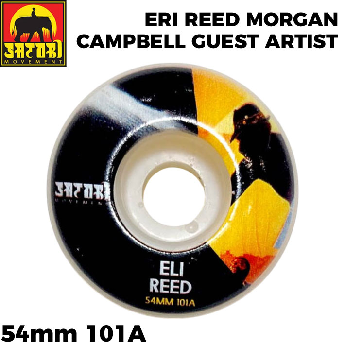 [16日迄！2個で5倍・3個で10倍] スケートボード ウィール SATORI MOVEMENT WHEEL サトリウィール [13] ELI REED MORGAN CAMPBELL GUEST ARTIST SERIES 101A 54mm サトリムーブメント ハードウィール SKATE BOARD