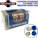 INDEPENDENT インディペンデント CUSHIONS STANDARD CYLINDER クッションズ スタンダード シリンダータイプ MEDIUM-HARD 92A ミディアム ハード ブッシュ ゴム 円柱 円筒 スケートボード トラック パーツ SK8【あす楽対応】