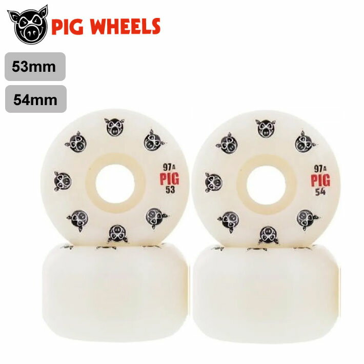 スケートボード ウィール PIG MULTI HEAD CONICAL WHEELS 53mm 54mm 97A ピッグ ウィール スケート パーツ SK8