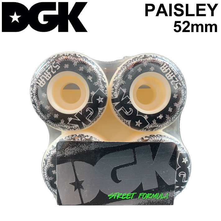  DGK ディージーケー ウィール スケートボード PAISLEY ペイズリー  52mm 101A SKATE BOARD WHEEL 4個1セット スケボー