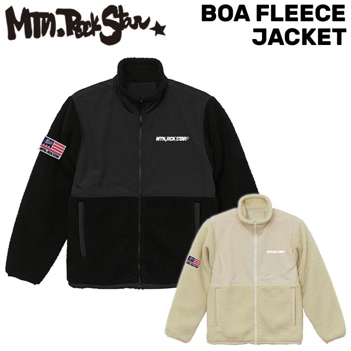 在庫限り Mtn. Rock Star マウンテンロックスター BOA FLEECE JACKET 長袖 ボア フリース ジャケット ポリエステル ナイロン アパレル ユニセックス MOUNTAIN ROCK STAR【あす楽対応】