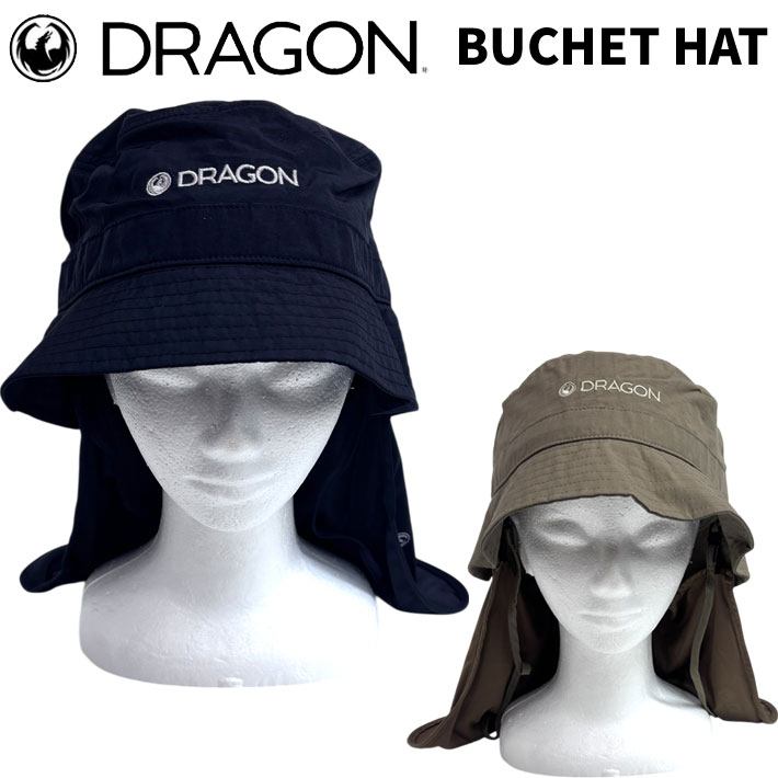 乐天商城 - [メール便発送商品] DRAGON ドラゴン サンシェード バケットハット バケハ サーフキャップ SUNSHADE BUCKET HAT フェス キャンプ アウトドア 帽子