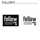 follows 限定ステッカー プリントステッカー シール 四角 アクセサリー 2カラー 80×60mm フォローズ H-1~2 ロゴ