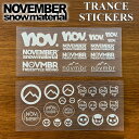 NOVEMBER スノーボードステッカー TRANCE STICKER 65x145mm [28] [29]トランス ステッカー ノベンバー【あす楽対応】