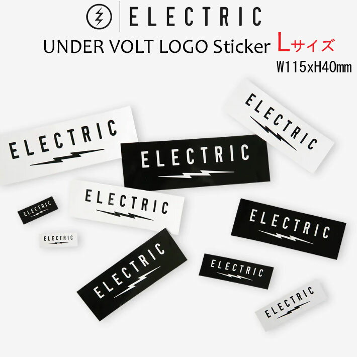 ELECTRIC エレクトリック ステッカー UNDER VOLT LOGO [Lサイズ] ラミネート加工 スノーボードステッカー ばら売り 1枚売り 【あす楽対応】