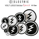 ELECTRIC エレクトリック ステッカー VOLT LOGO [Lサイズ] ラミネート加工 スノーボードステッカー 丸型 ばら売り 1枚売り【あす楽対応】