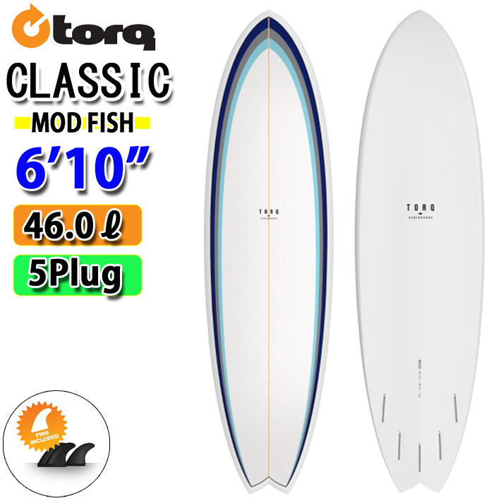 TORQ SurfBoard トルク サーフボード CLASSIC3 DESIGN [NOSE ARROW PATTERN] MOD FISH 6'10 ショートボード フィッシュボード エポキシボード EPS [営業所止め送料無料]