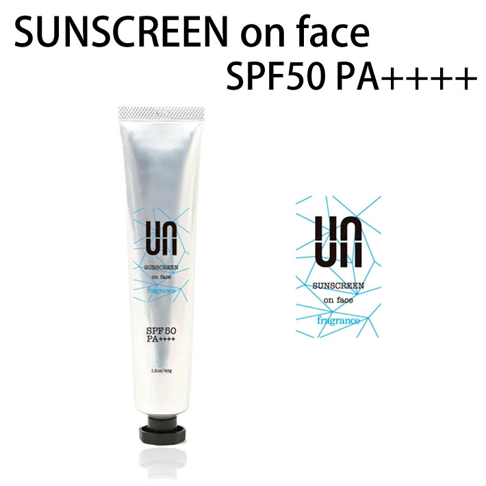 楽天follows【店内ポイント10倍中】[メール便送料無料] UN アン SUNSCREEN on face fragrance サンスクリーン オン フェイス フレグランス 日やけ止めクリーム 45g 顔用 日焼け止め 日焼け防止 日焼け対策 SPF50 PA++++ 【あす楽対応】