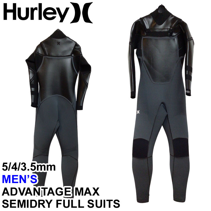 23-24 Hurley ハーレー ウェットスーツ セミドライ フルスーツ メンズ 5mm×4mm×3.5mm  CHEST ZIP ADVANTAGE MAX サーフィン 冬用