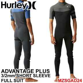 2024 Hurley ウェットスーツ ハーレー シーガル [MZSGAD24] メンズ ADVANTAGE PLUS 3mm × 2mm SHORT SLEEVE FULLSUIT CHEST ZIP チェストジップ アドバンテージ プラス サーフィン ウエットスーツ 日本正規品【あす楽対応】